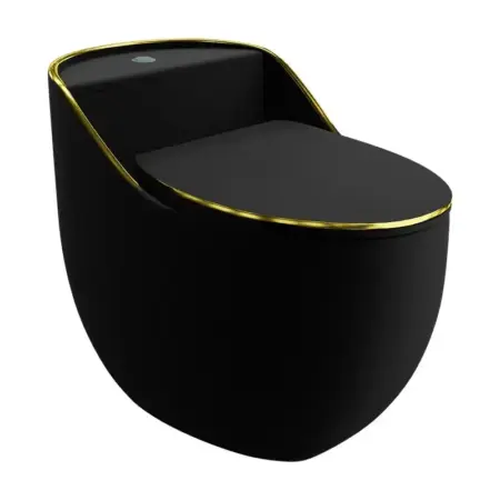 WC Kompakt SILIA RIM Black/Gold Line